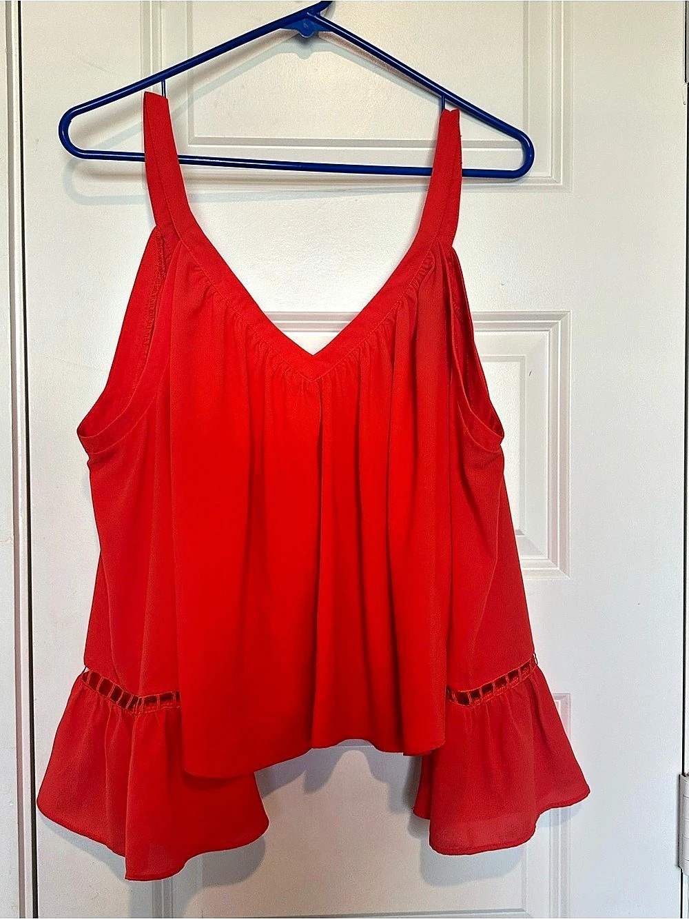 Red Ruffle Tank Top